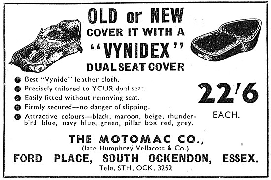 Motomac Vynidex Dual Seat Covers                                 