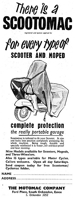 Scootomac Weatherproof Protective Cover For Motor Scooters       