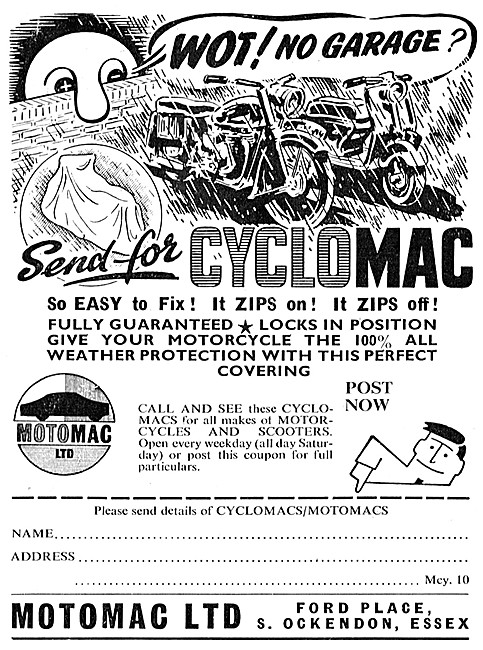 Cyclomac Weatherproof Protective Cover For Motor Cycles          