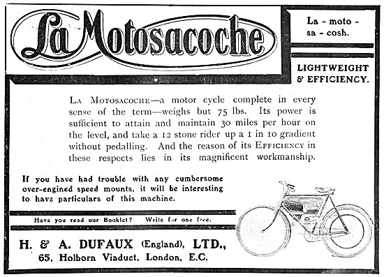 1907 Motosacoche Motor Cycle                                     