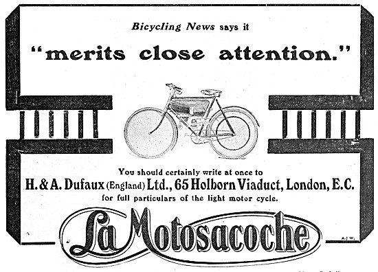 Motosacoche Lightweight Motor Cycle 1907                         