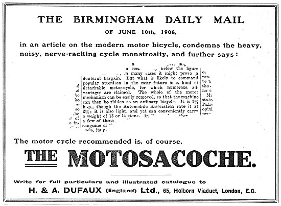 Motosacoche Motor Cycles                                         