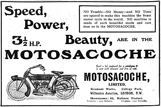Motosacoche 3.5 hp Motor Cycle                                   