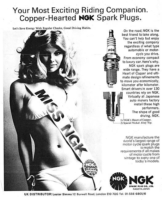 NGK Spark Plugs 1975 Advert                                      