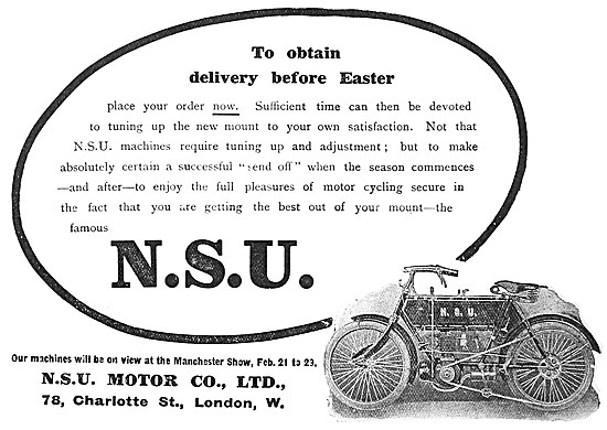 NSU Motor Cycles                                                 