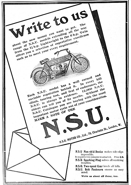 NSU Motor Cycles                                                 