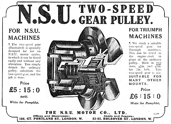 NSU Two-Speed Gear Pulley - NSU Pulley                           