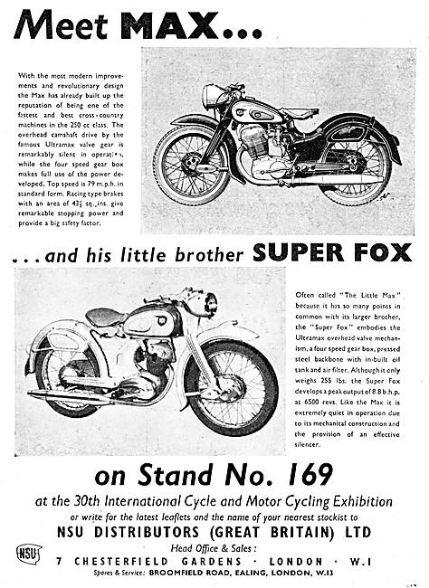 NSU Super Fox - NSU Max 250 cc                                   