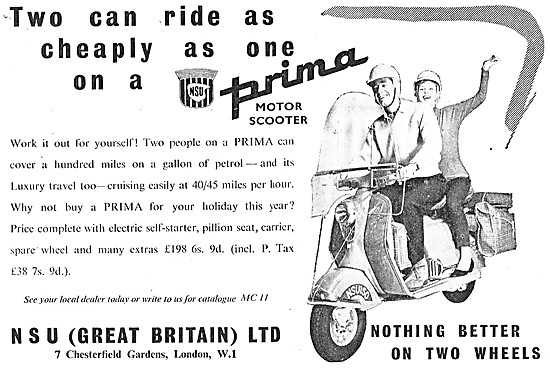 1957 NSU Prima Motor Scooter                                     