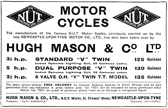 NUT Motor Cycles - NUT Standard  3 1/2 hp V Twin                 