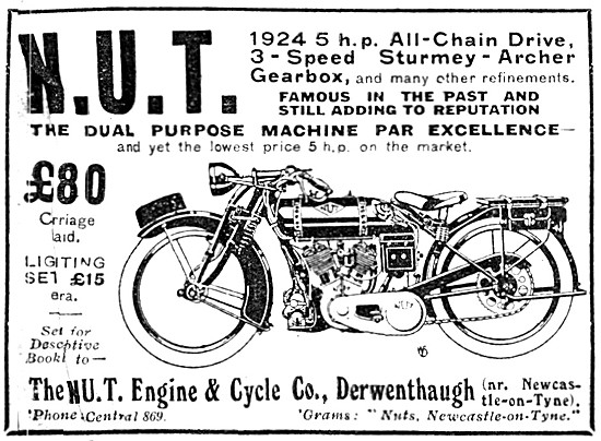 1924 5hp N.U.T. Motor Cycle                                      