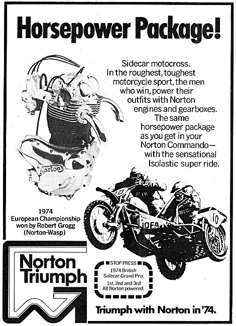 1974 Norton Triumph Competition Motorcycles                      