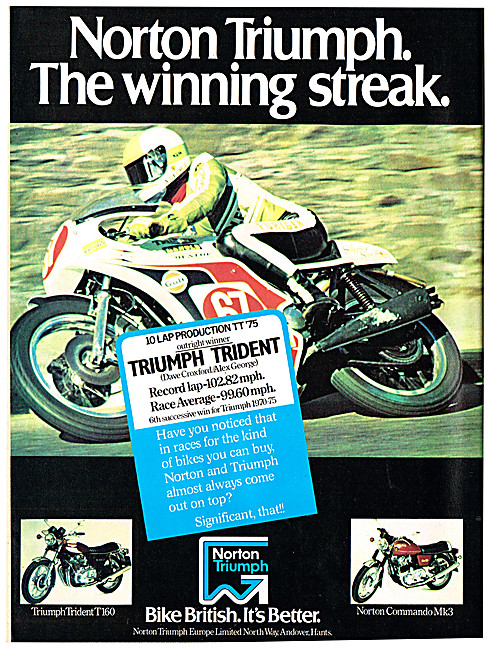 Triumph Motorcycles - Norton Motorcycles -Triumph Trident        