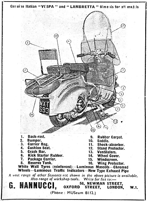 Nannucci Motor Scooter Accessories                               