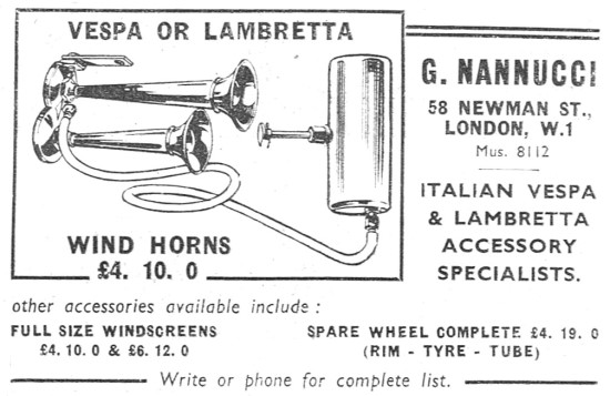 Nannucci Motor Scooter Accessories 1954 Products                 