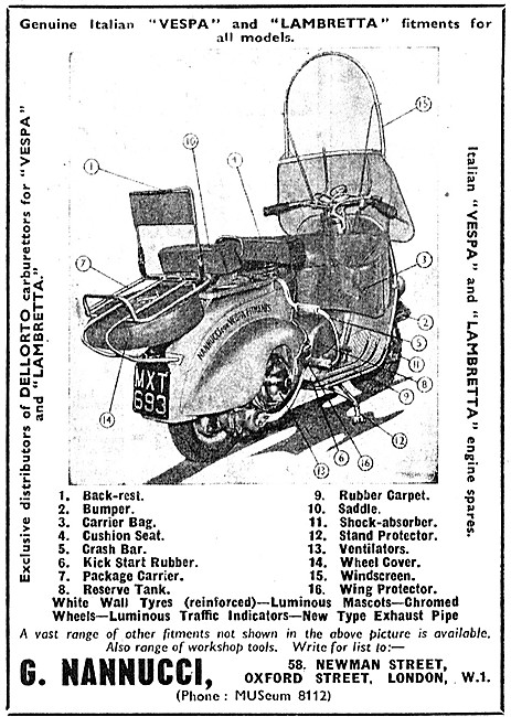 Nannucci Lambretta & Vespa Motor Scooter Parts & Accessories     