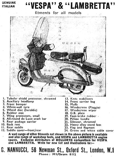 Nannucci Motor Scooter Accessories                               