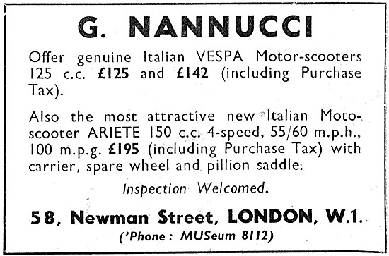 Nannucci Motor Scooter Accessories - Ariete Scooter Sales        