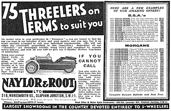 Naylor & Root Motor Cycle & Three Wheeler Sales & Service        