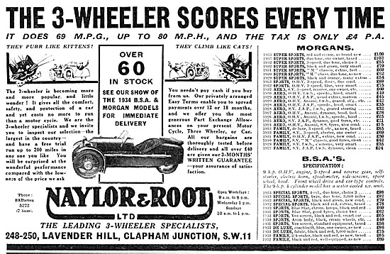 Naylor & Root Motor Cycle & Three Wheeler Sales & Service        