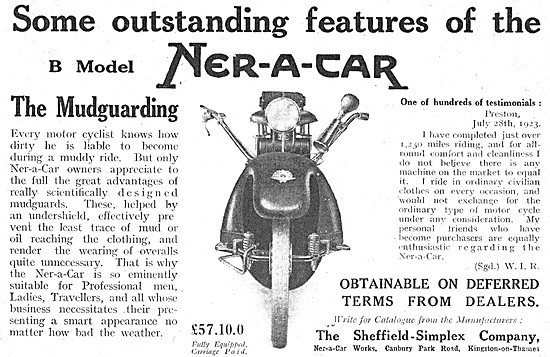 1923 Ner-A-Car Motor Cycle                                       