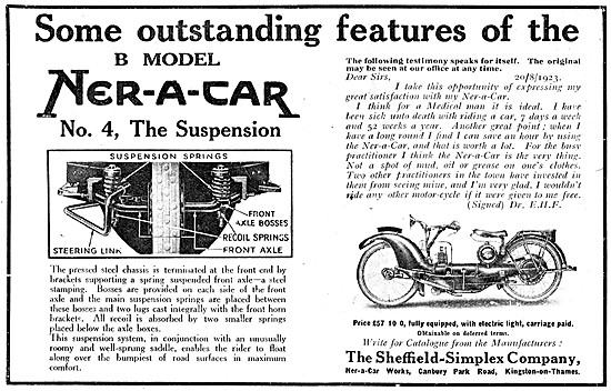 Features Of The1923 Ner-A-Car Motorcycle                         