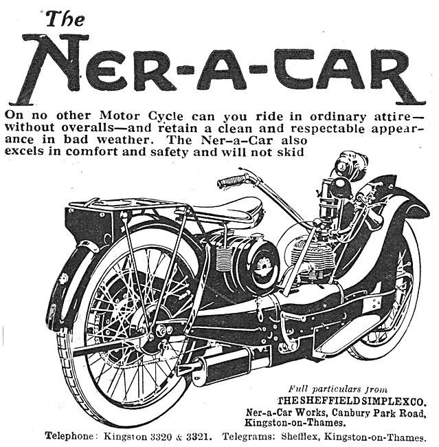 1925 Ner-A-Car Motor Cycle Advert                                