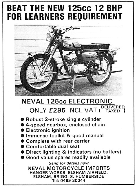 1981 Neval Electronic 125cc                                      