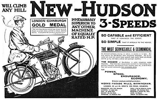 New-Hudson Motor Cycles                                          