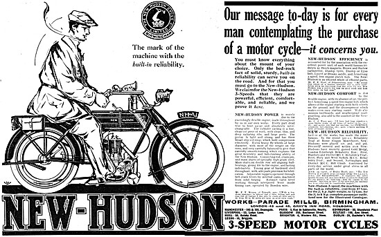 New-Hudson Motor Cycles                                          
