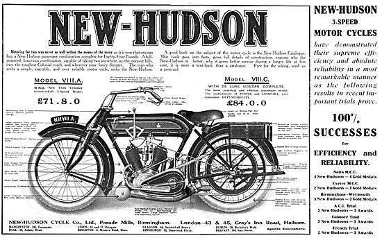 1914 New Hudson Model VIII.A                                     