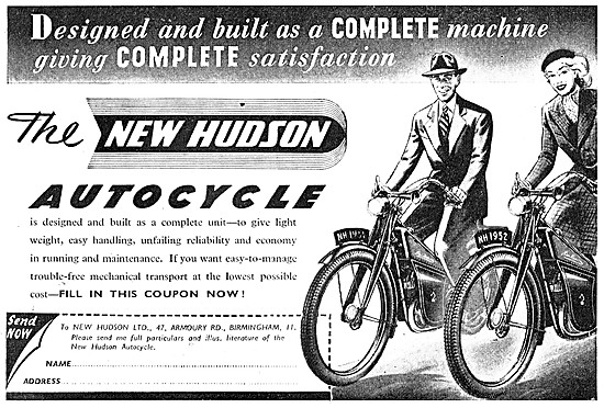 1952 New Hudson Autocycle                                        