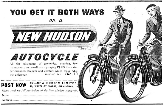 1955 New Hudson Autocycle                                        
