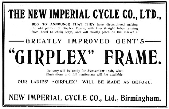 New Imperial Girplex Frames                                      