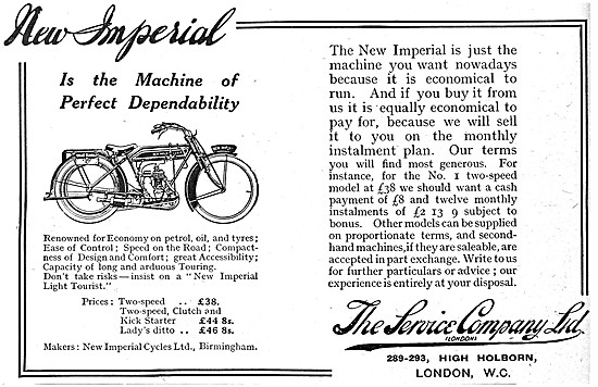 New Imperial Motor Cycles 1916                                   