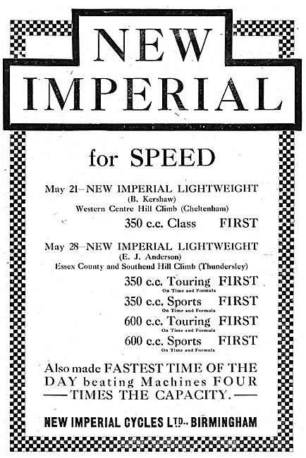 New Imperial Motor Cycles                                        