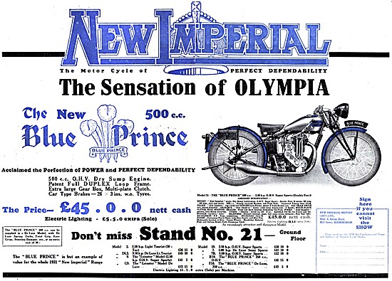 1930 New Imperial Blue Prince 500                                
