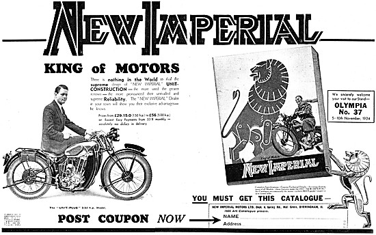 New Imperial Unit-Plus 3.5 hp Motor Cycle                        