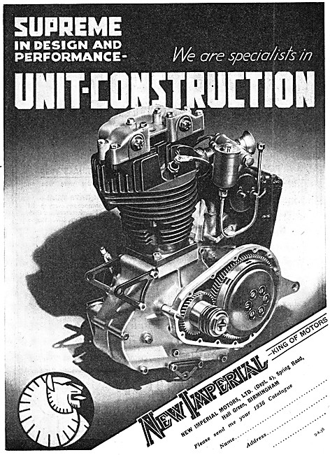 New Imperial Unit-Construction Motor Cycles 1936                 