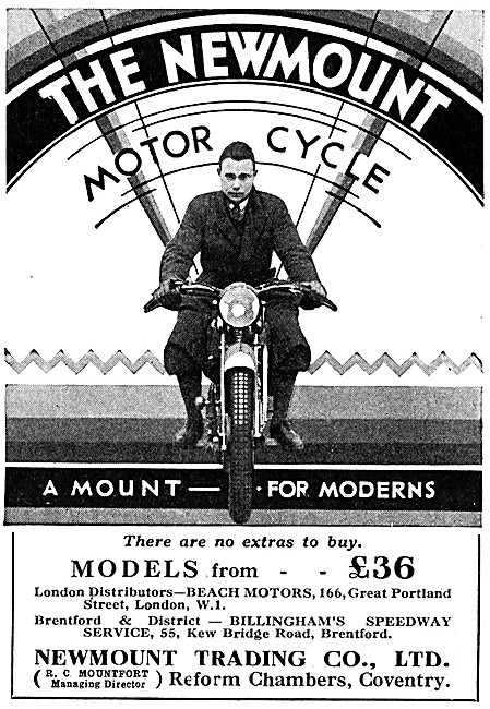 1930 Newmount Motor Cycle Advert                                 