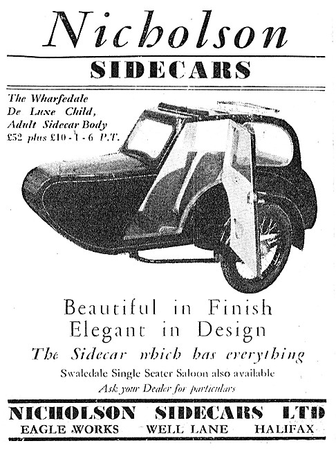1954 Nicholson Wharfedale Sidecar                                