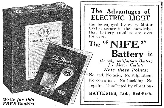 Nife Alkaline Steel Batteries For Motor Cycles                   