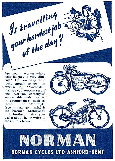1944 Norman Motobyk Moped                                        