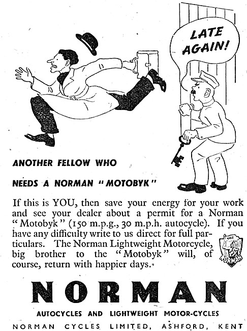 Norman Motobyk 1945 Advert                                       