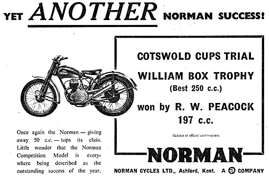1954 Norman Scrambler Motor Cycles                               