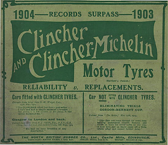 North British Rubber Clincher Motor Cycle Tyres Clincher-Michelin