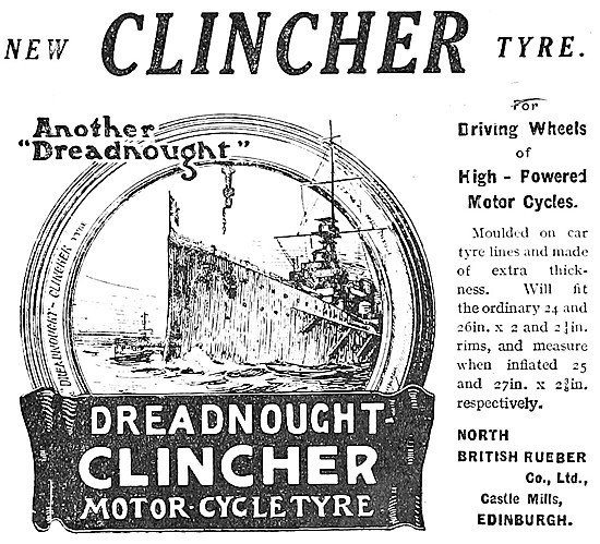 North British Rubber. Clincher Motor Cycle Tyres                 