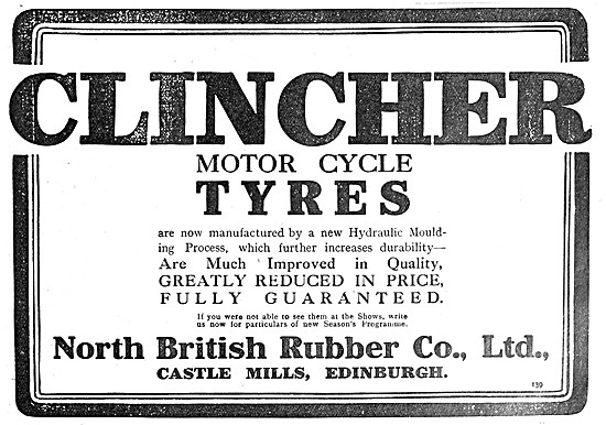 North British Rubber. Clincher Motor Cycle Tyres                 