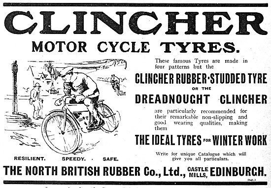 North British Rubber Clincher Motorcycle Tyres                   