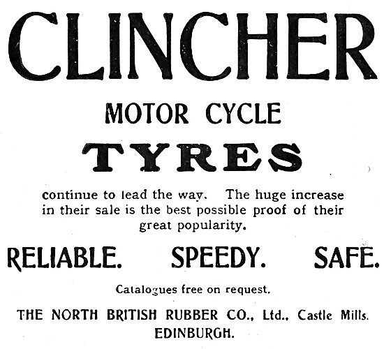 North British Rubber - Clincher Motor Cycle Tyres                